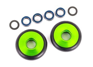 Traxxas Wheelie Bar Wheels & Bearings Alu Green #TRX9461G