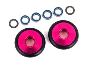 Traxxas Wheelie Bar Wheels & Bearings Alu Pink #TRX9461P