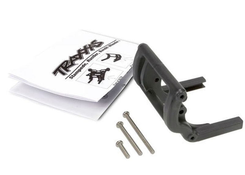 Traxxas Wheelie Bar -kiinnike ja ruuvit musta #TRX3677 1 Traxxas Wheelie Bar Mount & Screws Black #TRX3677