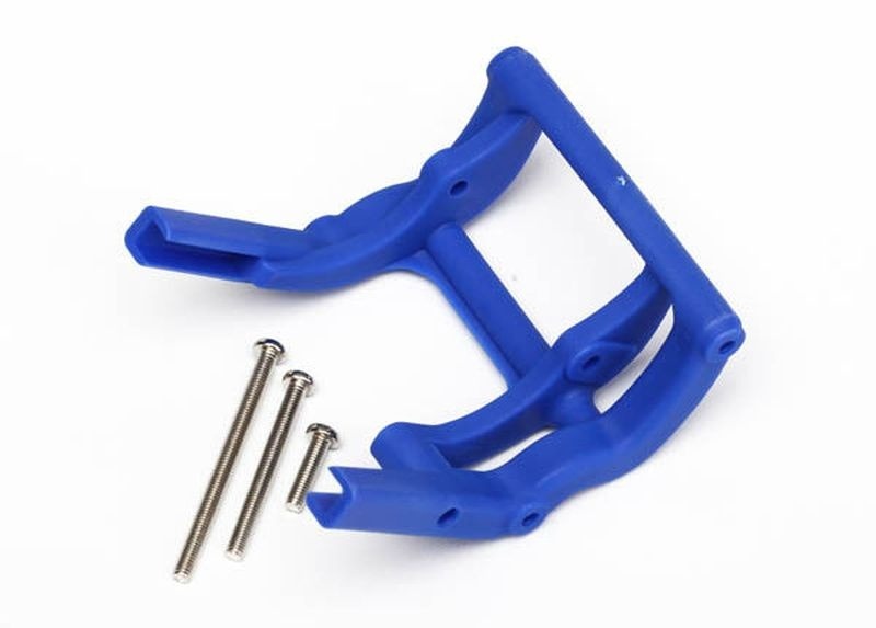 Traxxas Wheelie Bar -kiinnike ja ruuvit sininen #TRX3677X 1 Traxxas Wheelie Bar Mount & Screws Blue #TRX3677X