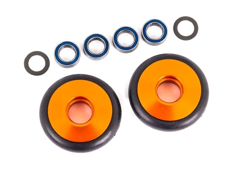 Traxxas Wheelie Bar Räder & Lager Alu Orange #TRX9461A 1 Traxxas Wheelie Bar Wheels & Bearings Alu Orange #TRX9461A