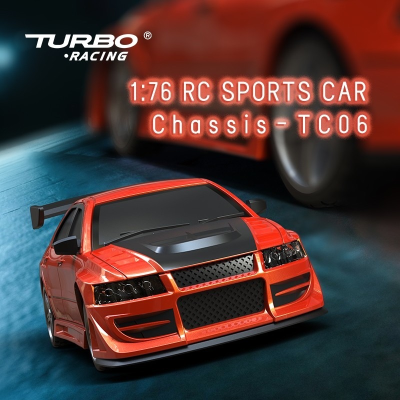 1/76 C76 Turbo Racing Micro RTR RC Car Red #C76