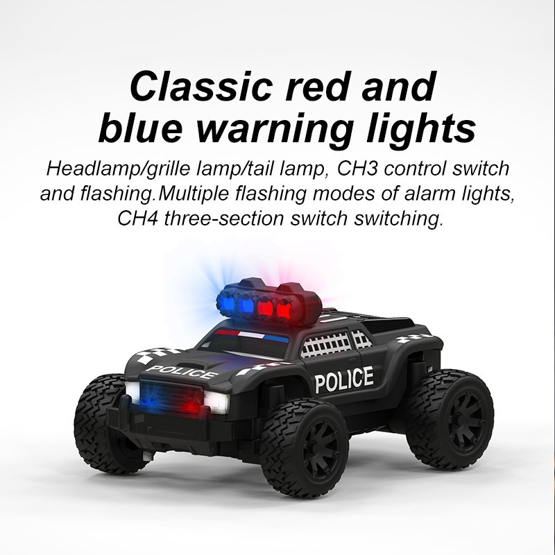 1/76 C81 Turbo Racing RC Mini Offroad Police Car #C82