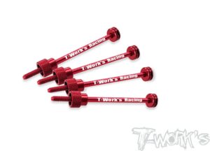 T-Work's 1/10 Touring Tire Holder (4) Red #TE-104R