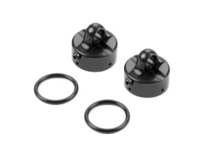 Xray Shock Cap Nut Vent Hole Alu Black Coated (2) V2 #358054-K