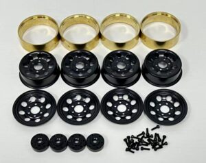 1.2" Steel Bead Lock Wheels - black (4) - Hobby Plus 240298