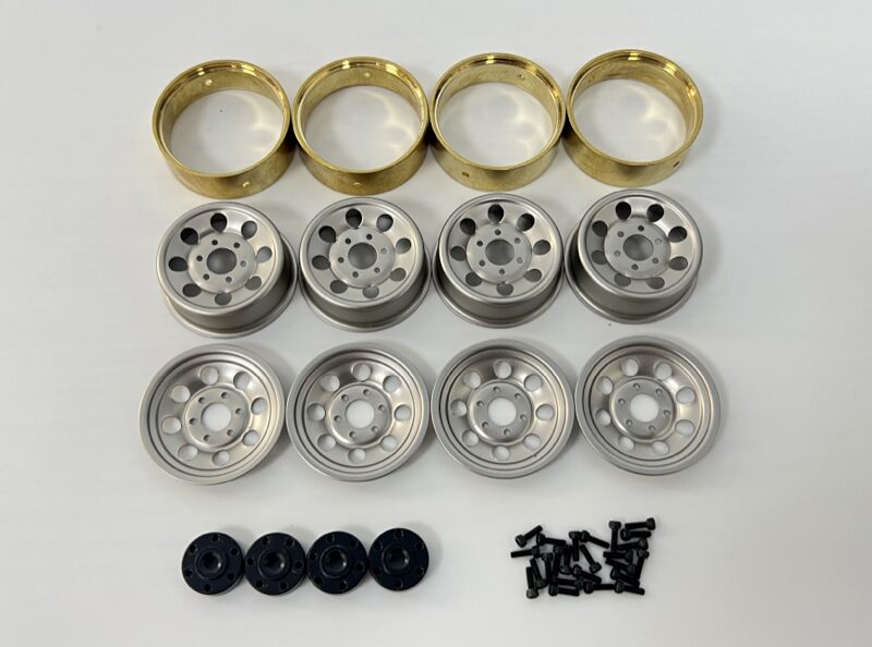 1.2" Steel Bead Lock Wheels - silver (4) - Hobby Plus 240292