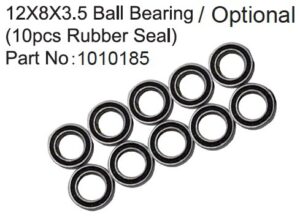 Ball Bearing 8x12x3.5mm 2xRS (10 pcs) - Hobby Plus 240367