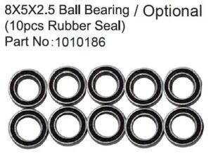 Ball Bearing 5x8x2.5mm 2xRS (10 pcs) - Hobby Plus 240368