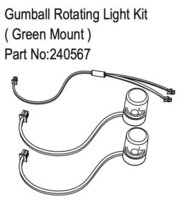 Gumball Rotating Light Kit - Green Mount - Hobby Plus 240567