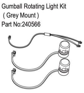 Gumball Rotating Light Kit - Grey Mount - Hobby Plus 240566