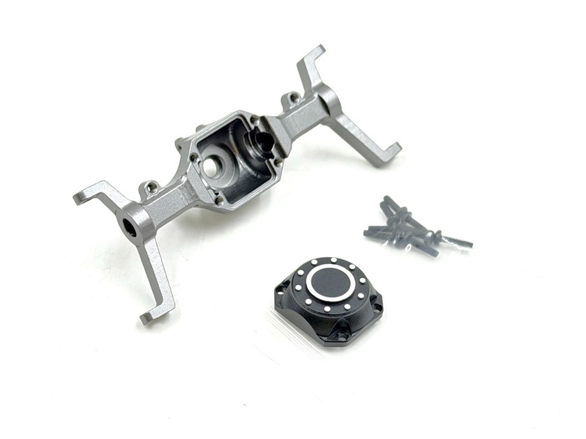 Machine Aluminum Front/Rear Axle - Hobby Plus 240593