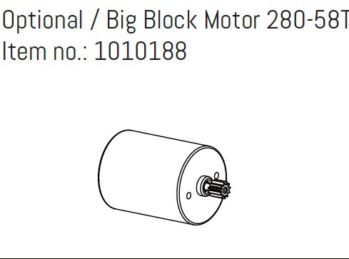 Opt. Big Block Motor 280-58T - Hobby Plus 240376
