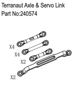 Terranaut Axle & Servo Link - Hobby Plus 240574