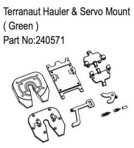 Terranaut Hauler & Servo Mount - Green - Hobby Plus 240571