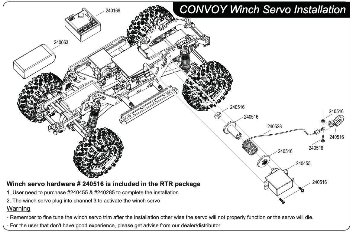 Hobby Plus Winch Servo - HBP240455 2 Hobby Plus Winch Servo - HBP240455