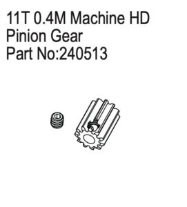 Machined HD Pinion Gear, 11T 0.4M - Hobby Plus 240513