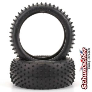 Schumacher 1:8 Buggy Tyre - Mini Spike - Silver (2)