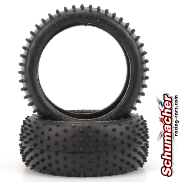Schumacher 1:8 Buggy Tyre - Mini Spike - Silver (2)