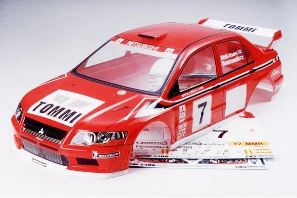 Tamiya 1:10 Mitsubishi Lancer Evo VII WRC kere + detailid #50927 1 Tamiya 1:10 Mitsubishi Lancer Evo VII WRC body + parts #50927