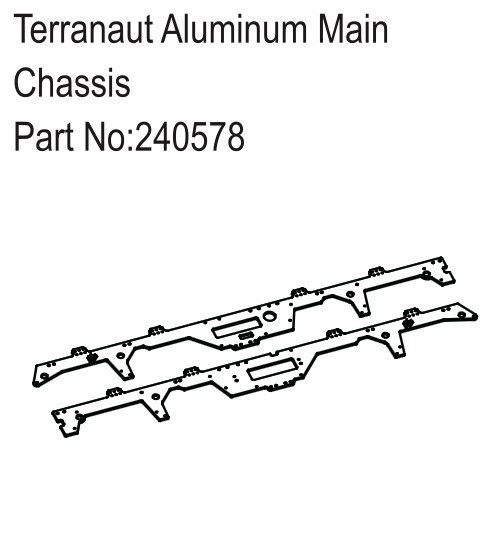 Terranaut Aluminum Main Chassis - Hobby Plus 240578 1 Terranaut Aluminum Main Chassis - Hobby Plus 240578