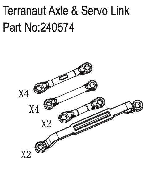 Terranaut Axle & Servo Link - Hobby Plus 240574 1 Terranaut Axle & Servo Link - Hobby Plus 240574