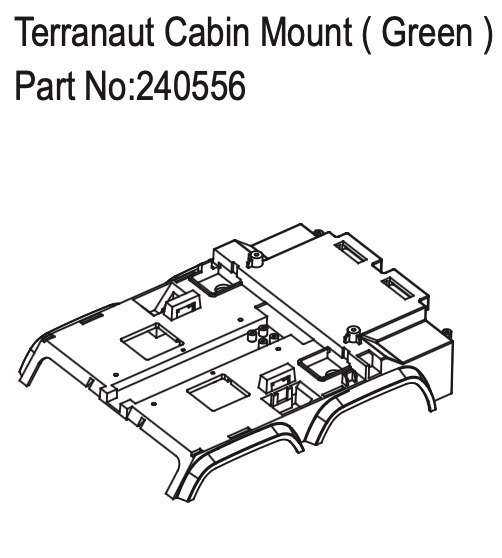 Terranaut Kabinenhalterung - Grün - Hobby Plus 240556 1 Terranaut Cabin Mount - Green - Hobby Plus 240556