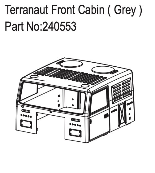 Terranaut Frontkabine - Grau - Hobby Plus 240553 1 Terranaut Front Cabin - Grey - Hobby Plus 240553