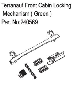 Terranaut Front Cabin Locking Mechanism - Green - Hobby Plus 240569