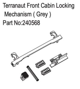 Terranaut Front Cabin Locking Mechanism - Grey - Hobby Plus 240568