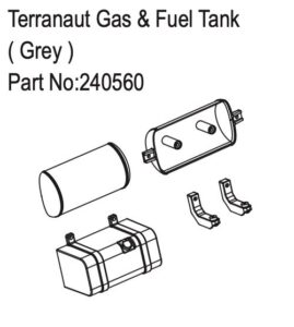 Terranaut Gas & Fuel Tank - Grey - Hobby Plus 240560