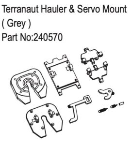 Terranaut Hauler & Servo Mount - Grey - Hobby Plus 240570