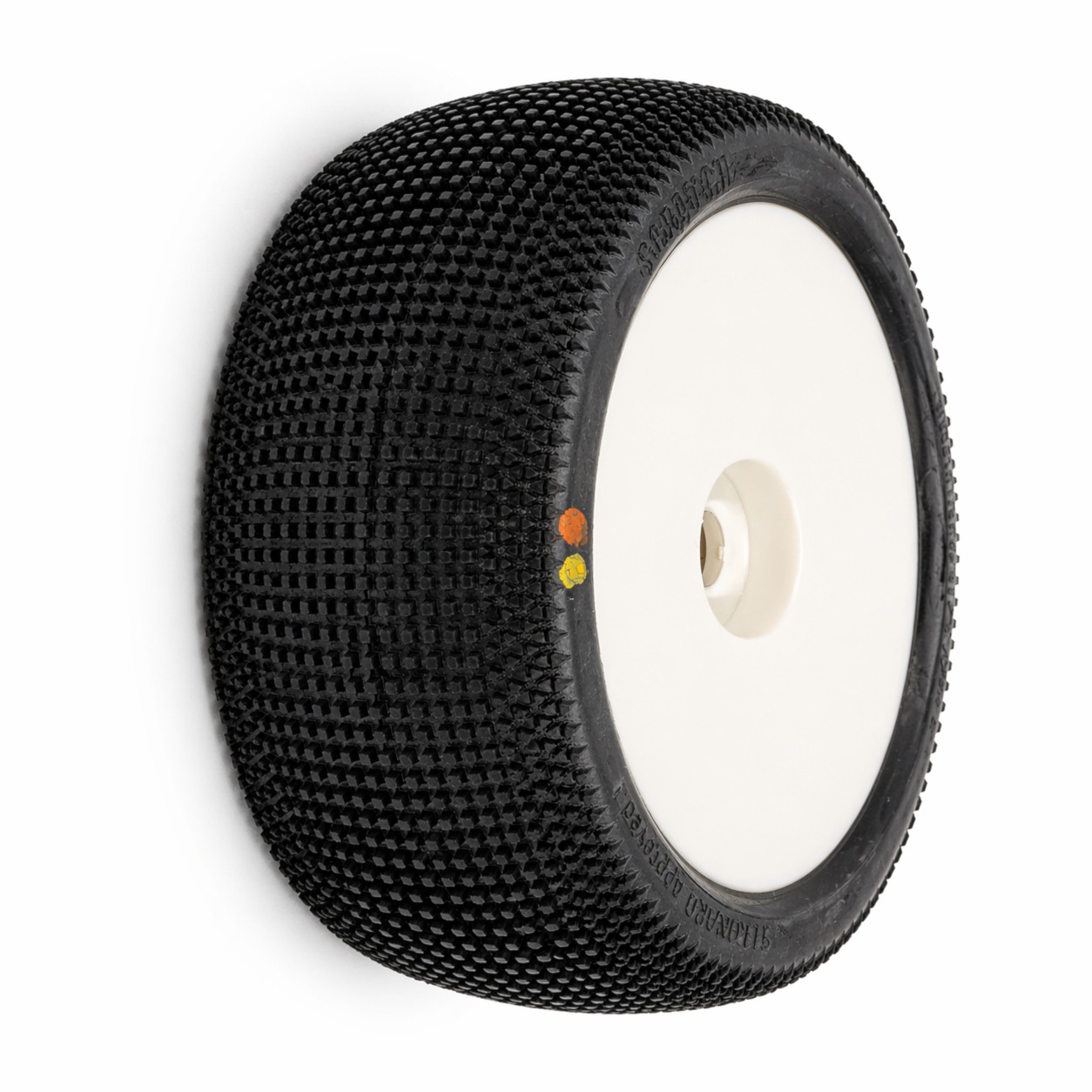6Mik Scratch-T 9/22 - 1:8 Truggy Pre-Glued Tyres White rims 3 6Mik Scratch-T 9/22 - 1:8 Truggy Pre-Glued Tyres White rims
