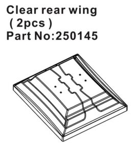 Wing Rear Clear Speck-B #250145 Hobby Plus