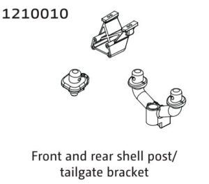 Absima 1210010 Body and Wing Mount Set
