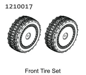 Absima 1210017 Front Pre-glued Tire Set - Buggy (2)