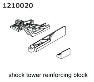 Absima 1210020 Front Chassis Support Set