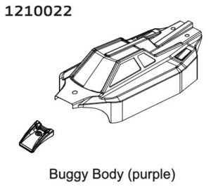 Absima 1210022 PVC Buggy Shell - purple + Stickers