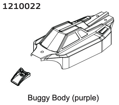 Absima 1210022 PVC Buggy Shell - purple + Stickers