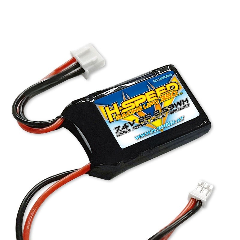 H-Speed 350mAh Lipo 2S Battery for Micro-B Cars (39x26x12mm) 1 H-Speed 350mAh Lipo 2S Battery for Micro-B Cars (39x26x12mm)