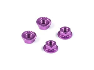 Alu Nut M4 with Serrated Flange - Violet (4)