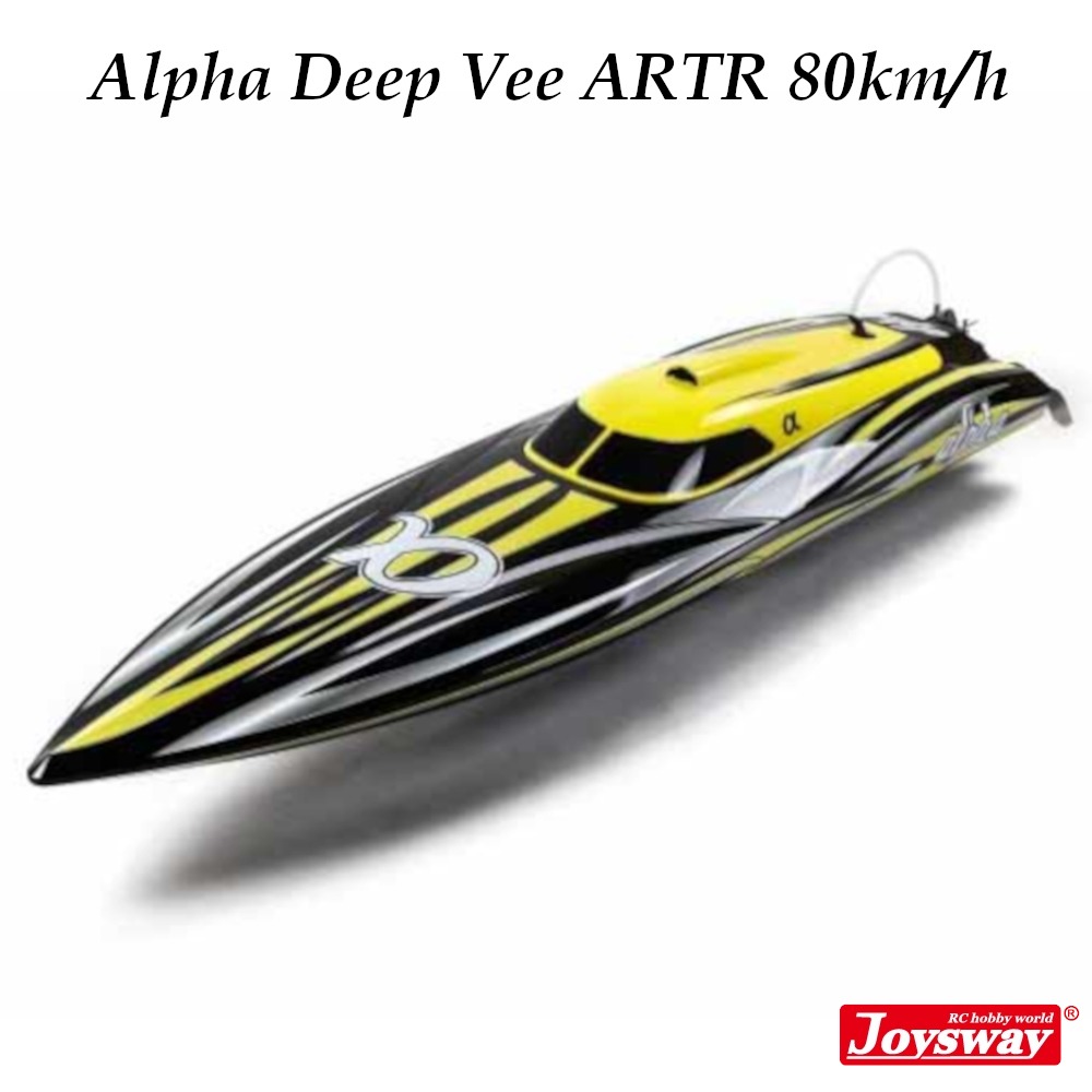 Joysway Alpha Super 1000 Brushless Deep Vee RC kiirpaat ARTR 1060mm 6S - Kollane 1 Joysway Alpha Super 1000 Brushless Deep Vee RC Speed Boat ARTR 1060mm 6S - Yellow