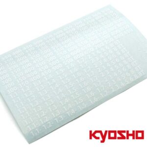 Decal Sheet Kyosho Shocks oil viscosities (White)