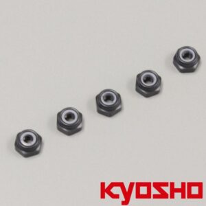 Kyosho Alu Nylon Lock Nuts Gunmetal M2.6x3.0mm (5)