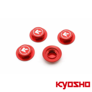 Kyosho 1:8 Inferno Serrated Closed Wheel Nuts (4) Red