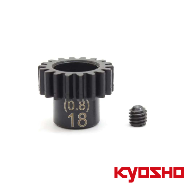 Pinion Gear 18 Teeth Kyosho 1:8 (Mod 0.8-D5.0) Steel 1 Pinion Gear 18 Teeth Kyosho 1:8 (Mod 0.8-D5.0) Steel