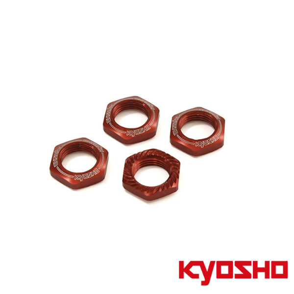 Wheel Nuts Serrated Red (4) - 1:8 Buggy - Kyosho IFW472R 2 Wheel Nuts Serrated Red (4) - 1:8 Buggy - Kyosho IFW472R
