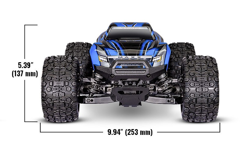 Traxxas Mini Maxx 4wd BL-2S BL HD 1/16 Monster Truck RTR Sinine