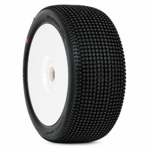 6Mik - Weapon 2.0 CS - 1:8 Buggy Tires Glued (2) - Red inserts - White rims