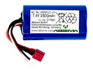 Absima 1500mAh 7.4V 2S Li-Ion Battery T-Plug - ABZ86101-47